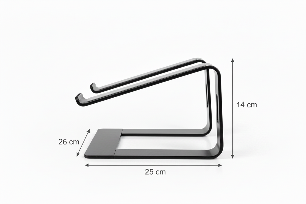 Laptop Stand mit grauen Gummistreifen