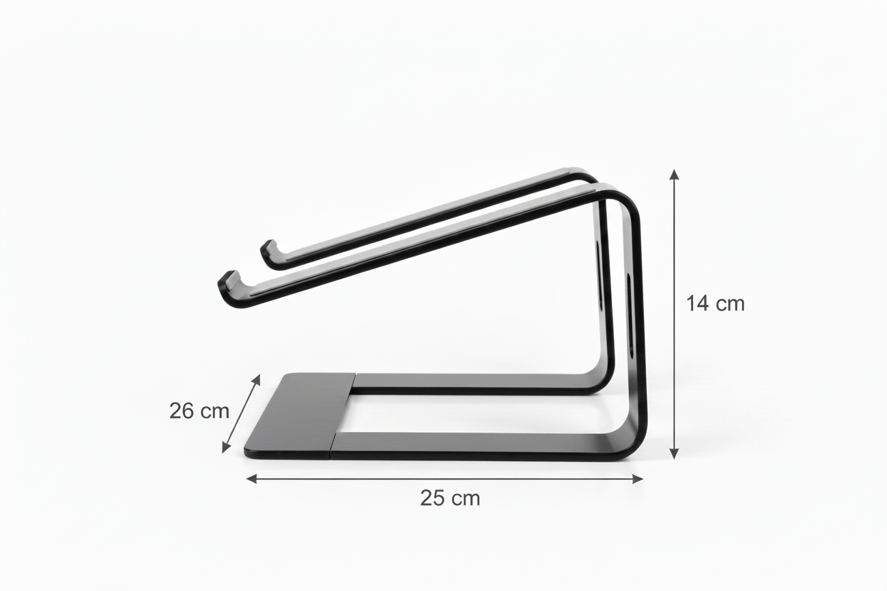 Laptop Stand mit grauen Gummistreifen